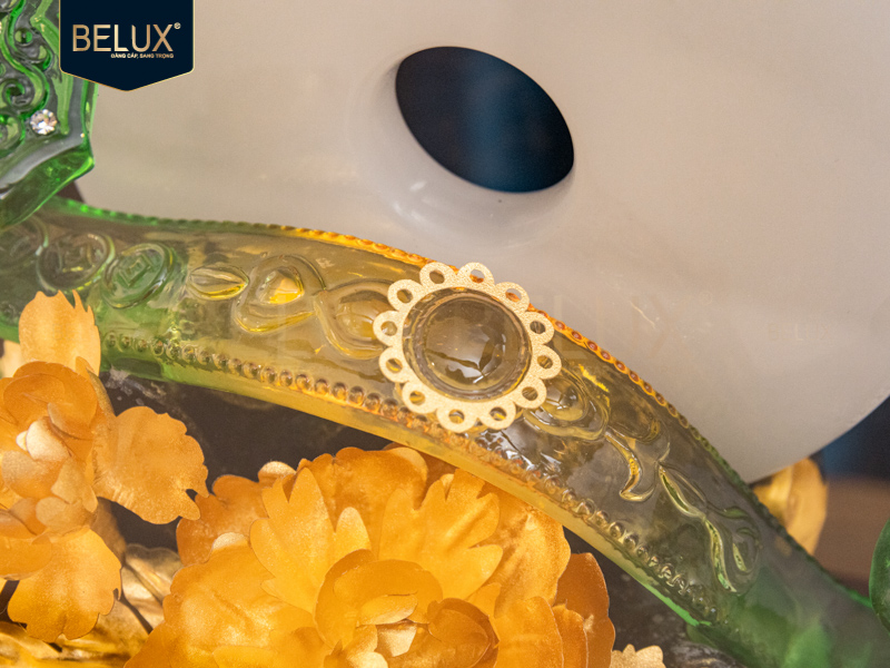 Vương Trượng Như Ý Ngọc Bích dát vàng 24k&nbsp;28x17x36 cm